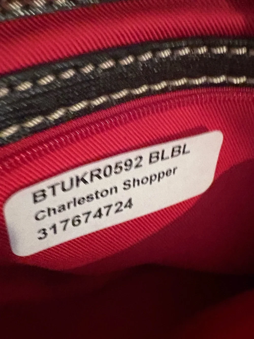 Dooney & Bourke Charleston Shopper Tote buffalo check black and white NWT - Picture 3 of 6